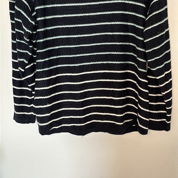 Croft & Barrow Womens Stripe Pullover Sweater Plus Size 2X Blue White Crew Neck - Picture 2 of 8